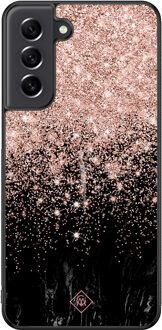 Casimoda Samsung Galaxy S21 FE hoesje - Marmer twist Bruin/beige