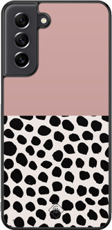 Casimoda Samsung Galaxy S21 FE hoesje - Pink dots Roze