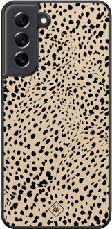 Casimoda Samsung Galaxy S21 FE hoesje - Spot on Bruin/beige