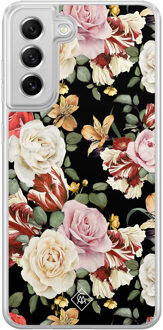 Casimoda Samsung Galaxy S21 FE hybride hoesje - Flowerpower Multi