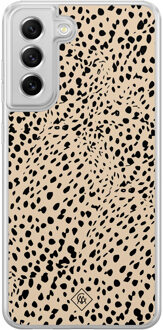 Casimoda Samsung Galaxy S21 FE hybride hoesje - Spot on Bruin/beige