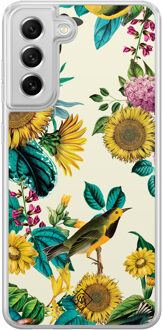 Casimoda Samsung Galaxy S21 FE hybride hoesje - Sunflowers Multi
