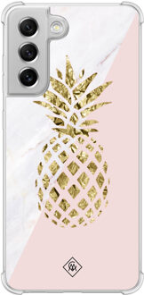Casimoda Samsung Galaxy S21 FE shockproof hoesje - Ananas Roze