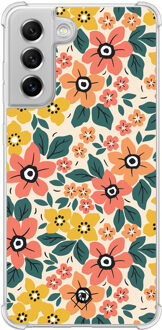Casimoda Samsung Galaxy S21 FE shockproof hoesje - Blossom Multi