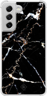 Casimoda Samsung Galaxy S21 FE shockproof hoesje - Marmer zwart
