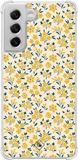 Casimoda Samsung Galaxy S21 FE shockproof hoesje - Yellow garden Geel
