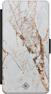 Casimoda Samsung Galaxy S21 flipcase - Marmer goud Goudkleurig