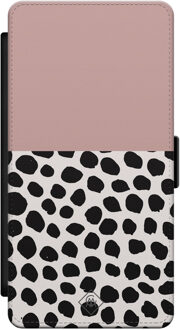 Casimoda Samsung Galaxy S21 flipcase - Pink dots Roze