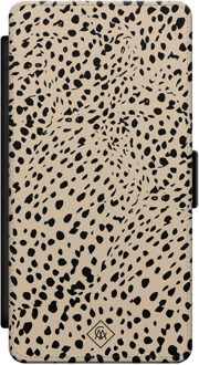 Casimoda Samsung Galaxy S21 flipcase - Stippen bruin Bruin/beige