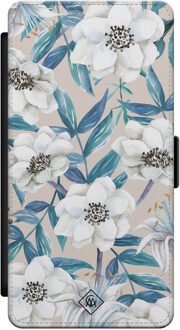 Casimoda Samsung Galaxy S21 flipcase - Touch of flowers Blauw