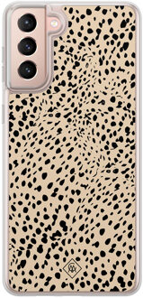 Casimoda Samsung Galaxy S21 hybride hoesje - Spot on Bruin/beige