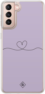 Casimoda Samsung Galaxy S21 Plus hybride hoesje - Hart lila Paars