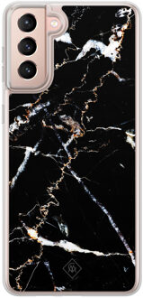 Casimoda Samsung Galaxy S21 Plus hybride hoesje - Marmer zwart