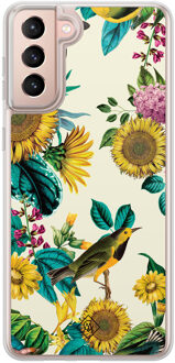 Casimoda Samsung Galaxy S21 Plus hybride hoesje - Sunflowers Geel