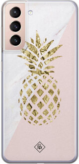 Casimoda Samsung Galaxy S21 Plus siliconen hoesje - Ananas Roze