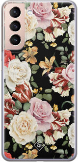 Casimoda Samsung Galaxy S21 Plus siliconen hoesje - Flowerpower Multi