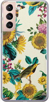 Casimoda Samsung Galaxy S21 Plus siliconen hoesje - Sunflowers Geel