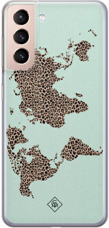 Casimoda Samsung Galaxy S21 Plus siliconen hoesje - Wild world Blauw