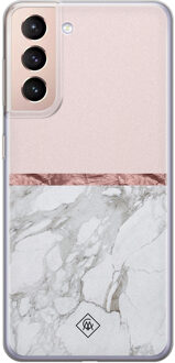 Casimoda Samsung Galaxy S21 Plus siliconen telefoonhoesje - Rose all day Roze