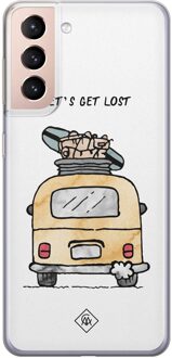 Casimoda Samsung Galaxy S21 siliconen hoesje - Let's get lost Multi