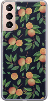 Casimoda Samsung Galaxy S21 siliconen hoesje - Orange lemonade Multi