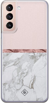 Casimoda Samsung Galaxy S21 siliconen telefoonhoesje - Rose all day Roze