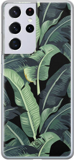 Casimoda Samsung Galaxy S21 Ultra siliconen hoesje - Bali vibe Groen