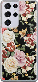 Casimoda Samsung Galaxy S21 Ultra siliconen hoesje - Flowerpower Multi