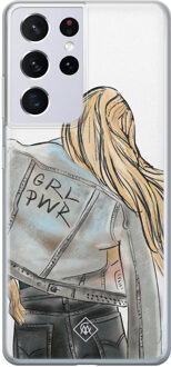 Casimoda Samsung Galaxy S21 Ultra siliconen hoesje - GRL PWR Multi