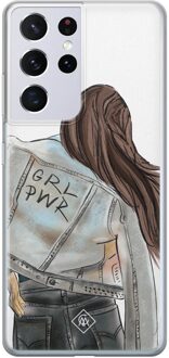 Casimoda Samsung Galaxy S21 Ultra siliconen hoesje - GRL PWR Multi