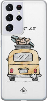 Casimoda Samsung Galaxy S21 Ultra siliconen hoesje - Let's get lost Multi