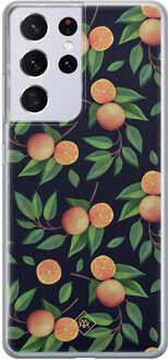 Casimoda Samsung Galaxy S21 Ultra siliconen hoesje - Orange lemonade Multi