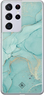 Casimoda Samsung Galaxy S21 Ultra siliconen hoesje - Touch of mint