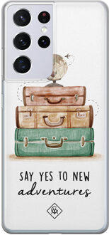 Casimoda Samsung Galaxy S21 Ultra siliconen hoesje - Wanderlust Multi