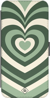 Casimoda Samsung Galaxy S22 flipcase - Hart swirl groen