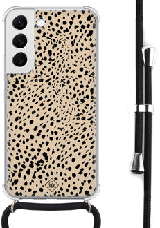 Casimoda Samsung Galaxy S22 hoesje met koord - Spot on Bruin/beige