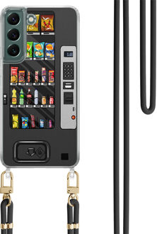 Casimoda Samsung Galaxy S22 hoesje met zwart koord - Snoepautomaat Zwart, Multi
