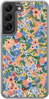 Casimoda Samsung Galaxy S22 hybride hoesje - Blue gardens Blauw