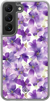 Casimoda Samsung Galaxy S22 hybride hoesje - Floral violet Paars