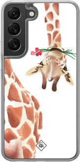 Casimoda Samsung Galaxy S22 hybride hoesje - Giraffe Bruin/beige