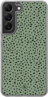 Casimoda Samsung Galaxy S22 hybride hoesje - Green confetti Mint