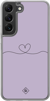 Casimoda Samsung Galaxy S22 hybride hoesje - Hart lila Paars