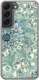 Casimoda Samsung Galaxy S22 hybride hoesje - Mandala blauw