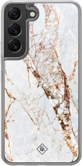 Casimoda Samsung Galaxy S22 hybride hoesje - Marmer goud Goudkleurig