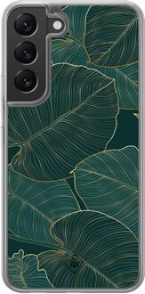 Casimoda Samsung Galaxy S22 hybride hoesje - Monstera leaves Groen
