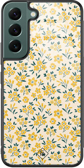 Casimoda Samsung Galaxy S22 Plus glazen hardcase - Yellow garden Geel