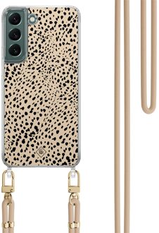 Casimoda Samsung Galaxy S22 Plus hoesje met beige koord - Spot on Bruin/beige