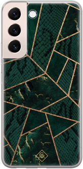 Casimoda Samsung Galaxy S22 Plus siliconen hoesje - Abstract groen