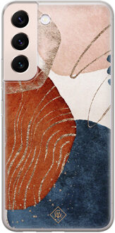 Casimoda Samsung Galaxy S22 Plus siliconen hoesje - Abstract terracotta Multi