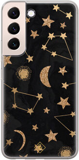Casimoda Samsung Galaxy S22 Plus siliconen hoesje - Counting the stars Zwart